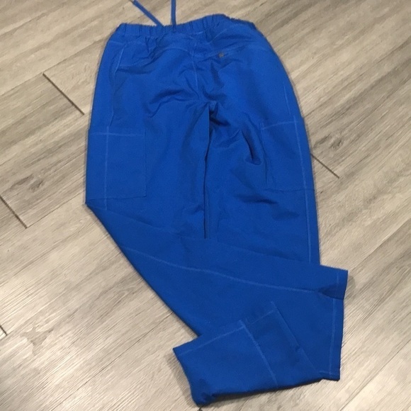 Dickies Dynamix Royal Blue Scrubs Pant Mid Rise Straight Leg Drawstring size S - Picture 13 of 14